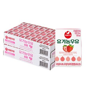 서울우유 딸기 유기농우유 120mlx64개, 64개, 120ml