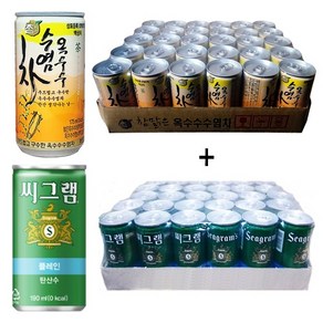 참맑은 옥수수수염차 175ml(30캔) + 씨그램 190ml(30캔) 60캔, 60개, 175ml