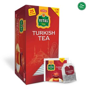 Easten Vital Tukish Tea Black Tea Flavo 터키산 이스턴 바이탈 홍차, 2개, 25개입, 50g