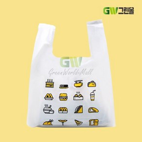 [그린몰]배달용 비닐봉투 소 이모티콘 16종 1000개 DB