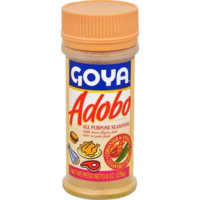 Goya Foods Adobo All Pupose Seasoning with Coiande & Goya Foods Adobo 고수와 아나토를 함유한 다용도 조미료 8온, 1개, 226g