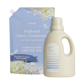 라브아 퍼퓸 초고농축 섬유유연제 (1.5L본품+2L 리필), 화이트머스크앤앰버, 1개, 3.5L