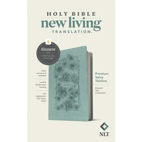 NLT Premium Value Thinline Bible Filament Enabled Edition (Leatherlike Bouquet Teal) Imitation Leather