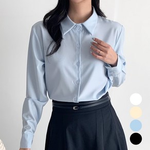 미와이 여성 셔츠 블라우스 구김없는 긴팔