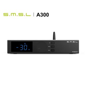 SMSL A300 고해상도 HIFI 블루투스 5.0 전력 증폭기 8 가지 모드 EQ 스테레오/BTL 출력 RCA BT USB 입력 리모컨 포함, 1개