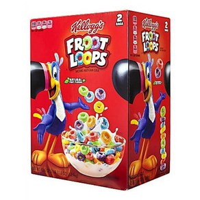 [미국 직배송]켈로그 프룻룹스 시리얼 대용량 1.24kg Kellogg's Froot Loops Cereal