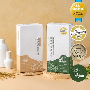 [1+1] 맘편한 우리밀 곡물 곤약 쫀드기+쑥 쫀드기 쫀득이 비건 간식, 500g, 2세트