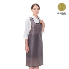 예경 메쉬 양면 방수 앞치마 [반투명] _중, 1개, PO-2203/중/밤색(반투명)