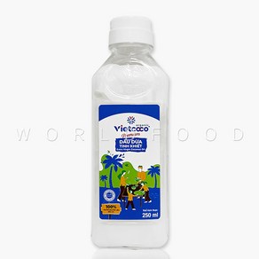 월드푸드 베트남 비엣코코 유기농 오가닉 버진 코코넛오일 250ML VIETCOCO, 1개