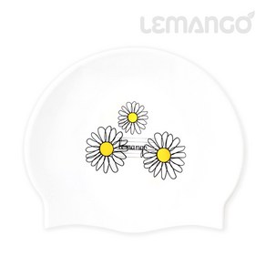 르망고 수영모자(01) LGNSC61002112 데이지 (Daisy/White) 실리콘 수모 수영캡, 화이트, 1개