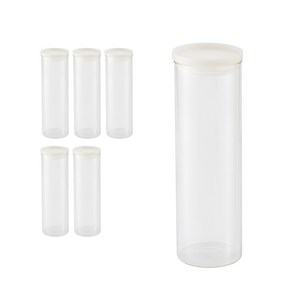 무인양품 MUJI 내열유리 원형 보존용기 6개 MDC41A0A, 1800ml