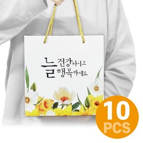 선물용 고급 쇼핑백 종이백 중, 10개