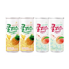 동원 쿨피스 복숭아 230ml 30캔 + 동원 쿨피스 파인애플 230ml 30캔