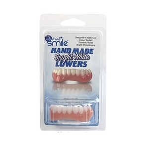 인스탄트스마일 임시 아랫니 가짜이빨 하얀이/Billy Bob Instant Smile Handmade White Lower Veneer 12196