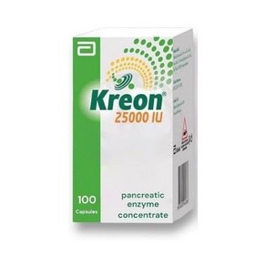 Abbott KREON 25000 iu 100 Capsules.., 100정, 1개