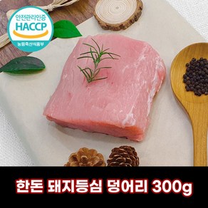 디에스미트 한돈 돼지등심 덩어리 300g 우시산한돈 냉장