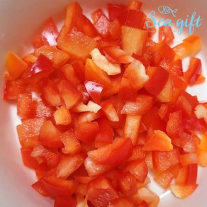 [씨기프트]냉동 홍 피망 다이스 1kg 손질 야채 간편 채소 볶음 적피망, 1개