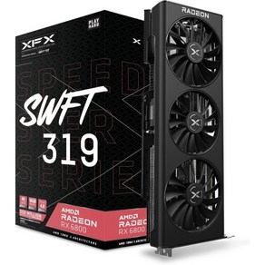 XFX 스피드스터 SWFT 210 라데온 RX 6600 CORE 게이밍 그래픽 카드 8GB GDDR6 HDMI 3xDP AMD RDNA 2 RX66XL8LFDQ, RX 6800, 6) RX 6800, 1개