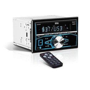 BOSS Audio Systems 820BRGB 자동차 스테레오 - 더블 딘 블루투스 CD DVD 플레이어 없음 AM/FM 라디오 수신기 멀티 컬러 조명 무선 리모컨, 스테레오 CD 없음