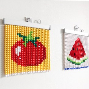 DIY 비즈발 실내 벽걸이 인테리어 만들기 키트 4옵션 [DIY Beads Wall Decoation Make Kit 4 Options], 2.수박(Watemelon)