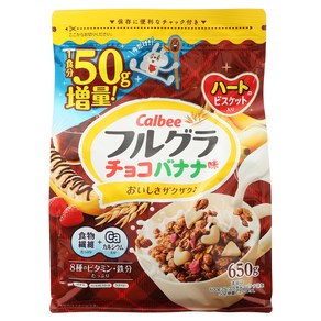 가루비 후루구라 초코바나나 맛 하트 비스켓 포함 지퍼백 타입, 600g, 1개