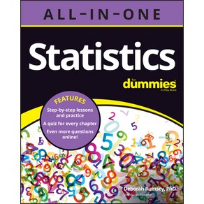 (영문도서) Statistics All-In-One fo Dummies Papeback, English, 9781119902560