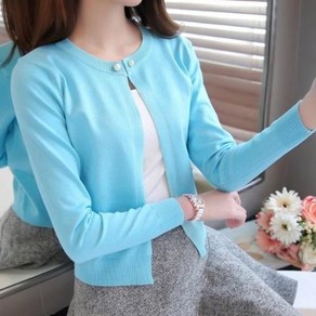 [별별천지] 여성가디건 진주 여성 여자 니트 봄 가을 티셔츠 숏가디건 자켓 볼레로