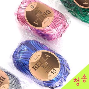 [청송뜨개실] (3시이전 당일발송) 벨라 뜨개실 200g (5+1덤) 인조가죽실 여름 가방실 코바늘실 망스티치실 메탈실 메탈릭실 메탈사 메탈 벨라실, 1개, 11.브론즈