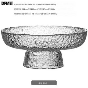 DFMEI 스톤 크리스탈 글라스 과일 접시 크리에이티브 럭셔리 과일 플레이팅 과자 건과일 간식 쟁반 하이 발 클리어 크리스털 스