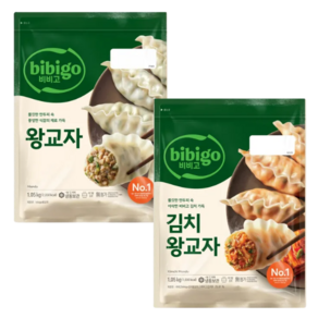 CJ 비비고 왕교자만두1050g+김치왕교자1050g, 1.05kg, 1세트