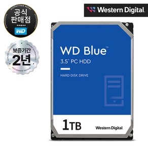 WD BLUE HDD 3.5 하드디스크 CMR, WD10EZEX, 1TB