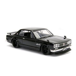 Jada Toys 금속 분노의 질주 1:24 브라이언스의 닛산 스카이라인 2000 GT-R 다이캐스트 자동차 어린이 및 성인용 장난감 JA99686 블랙 177862, Jada Toys, 금속, 분노의 질주 1:24 브라이