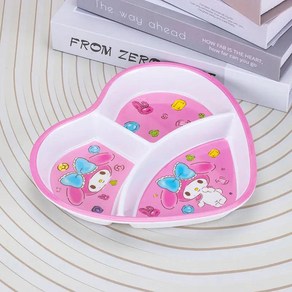Sanio 헬로 키티 귀여운 접시 Kawaii My 대용량 만화 멜라민 학생 디저트 스낵 어린이 식기, 02 mld, 1개