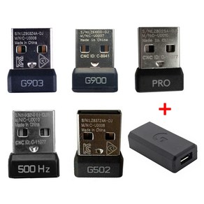 USB 동글 마우스 수신기 및 확장 포트 어댑터 로지텍 G502 라이트스피드 G900 G903 G602 G 프로 무선 마우스용, 없음, 없음, 5)G900ReceiveAdapte