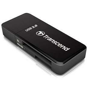트랜센드 RDF5 USB3.0 메모리카드 리더기/마이크로SD, 블랙