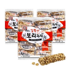 [KT알파쇼핑]엉클팝 길쭉이보리과자 400g x 3개