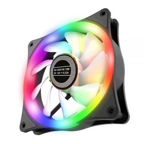 RGB 컴퓨터 케이스 팬 LED 조명 1500RPM 6핀 커넥터 고성능 CPU 냉각 시스템 에어 밸런스 블레이드 및 액체 라디에이터에 적합합니다, RGB 컴퓨터 케이스 팬 LED 조명 1500RPM 6