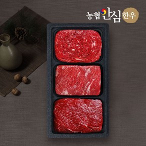 [농협안심한우] 1등급 행복정육세트 (불고기+국거리+산적)/팩당400g/총1.2kg, 1개