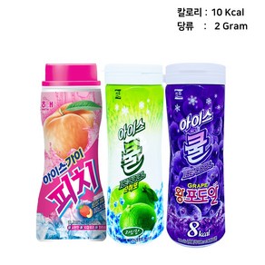 얼음 아이스크림 아이스쿨 아이스가이 모음, 복숭아 5 + 포도 5 + 모히또 5, 200ml, 15개, 1세트