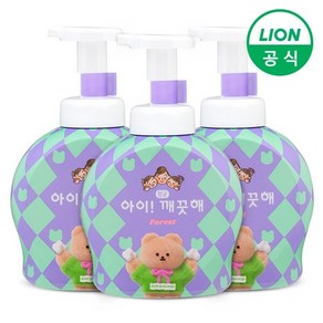 아이깨끗해 위글위글 핸드워시 용기 화이트릴리향, 490ml, 3개