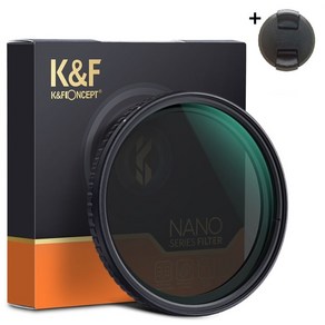 KnF 77mm NANO-X ND2-ND32 가변필터 _ X 크로스 방지 (캡포함) _ Japan 8K AGC Glass Fader ND2-32 Filter + Cap