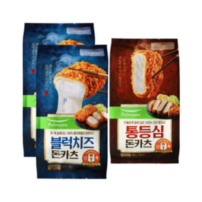 풀무원 블록 치즈 돈카츠 2개+통등심 돈까스 1개, 420g, 1세트