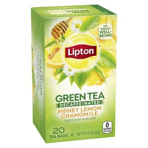 Lipton 립톤 디카페인 허니 레몬 카모마일 그린티 티백 20입, 20개입, 1개