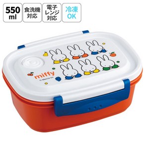 스케이터 SKATER 미피 Miffy 스팀홀 1단 도시락 550ml 경량 전자레인지 식기세척기 가능 54850-5-XPM4, 단일 옵션, 1개