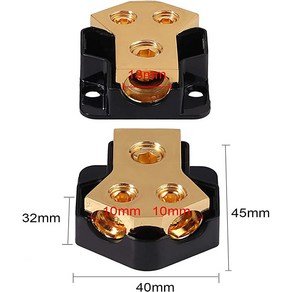 배터리 분배 단자 0 2 4 게이지 인 8 10 아웃 웨이 앰프 구리 배전 블록 자동차 분배기 터미널 커넥터 용, [01] 1pcs, 1개