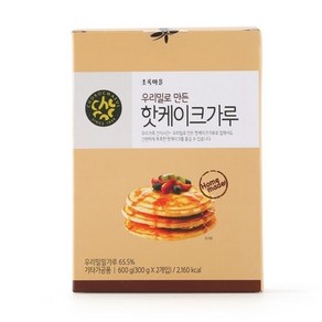 초록마을 우리밀로 만든 핫케이크가루, 2개, 600g