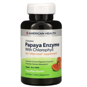 Papaya Enzyme Chloophyll 250 츄어블 타블렛, 250정, 1개