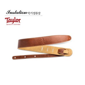 테일러 Taylo 가죽 어쿠스틱 통기타 일렉기타 고급 스트랩 2.5 인치 브라운, 1개