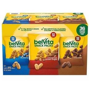 벨 비타 비스켓 버라이어티 팩 {대용량} 36개입x28g belVita Beakfast Biscuit Bites Vaiety Pack, 28g