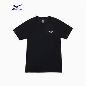 MIZUNO 미즈노 2024 로고 커플 공용 스포츠 기능성 웨어 반팔티 상의 통기성 땀흡수